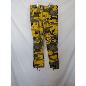 Rothco BDU Pants Camouflage Tactical Uniform 6-Pocket Cargo Military Yellow Med.
